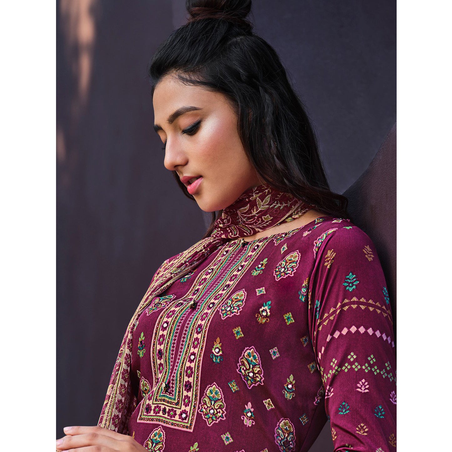 Eid Ramadan Special Santoon Fabric Digital Style Salwar Kameez Pant Style Suits