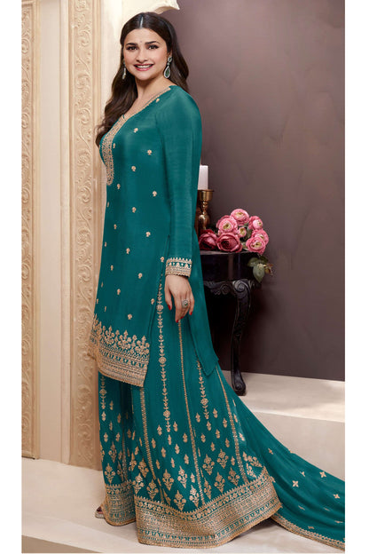 New Pakistani Style Heavy Embroidered Work Salwar Kameez Palazzo Suits
