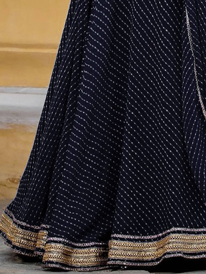 Special Occasion Wear Designer Laheriya Print Work Lehenga Choli Set