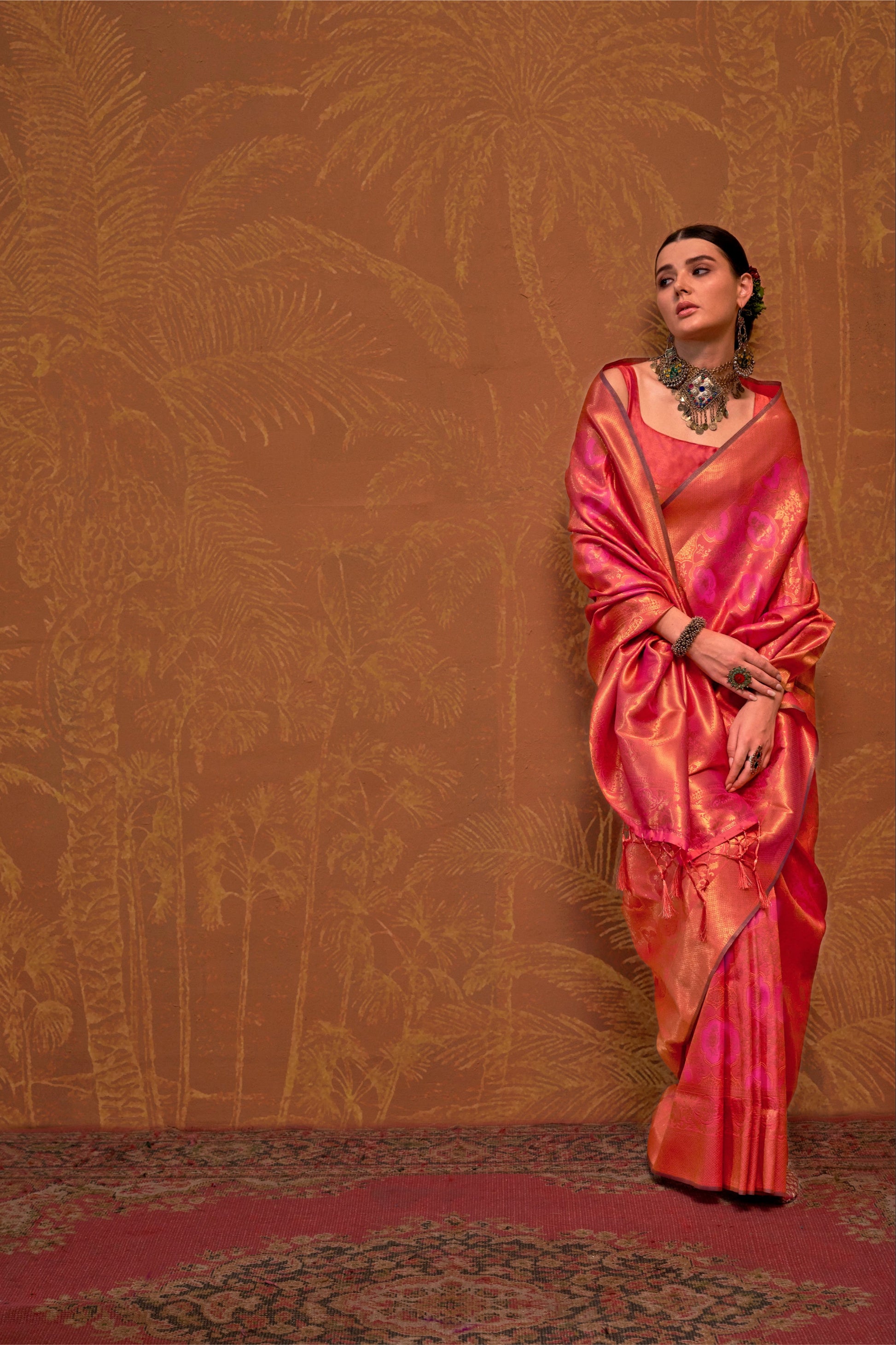 Saree Outfit for Special Occasions USA Beautiful Women's Pink Color Indian Traditional Wedding Wear Saree