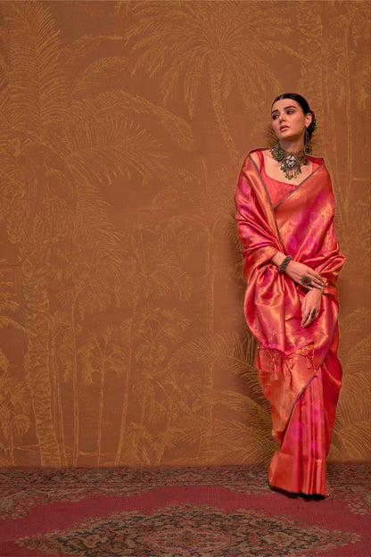 Saree Outfit for Special Occasions USA Beautiful Women's Pink Color Indian Traditional Wedding Wear Saree