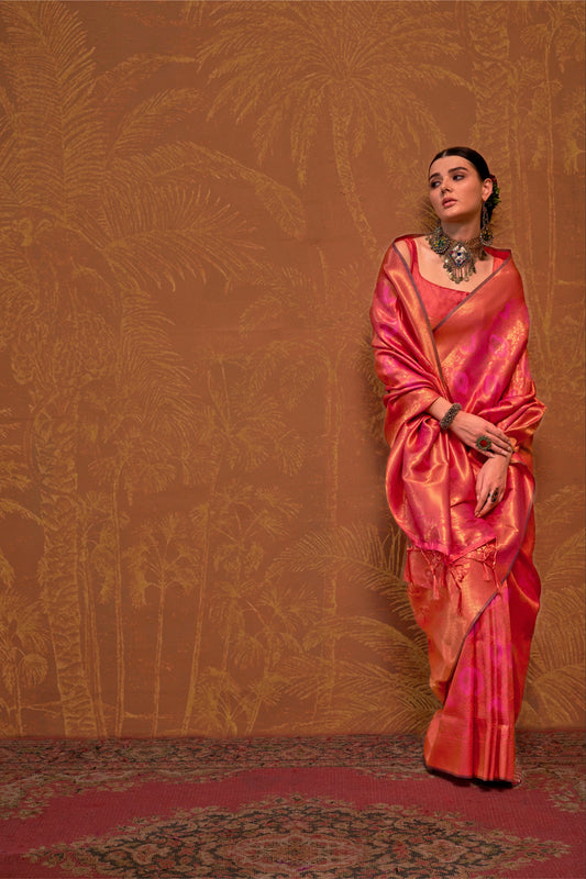Saree Outfit for Special Occasions USA Beautiful Women's Pink Color Indian Traditional Wedding Wear Saree