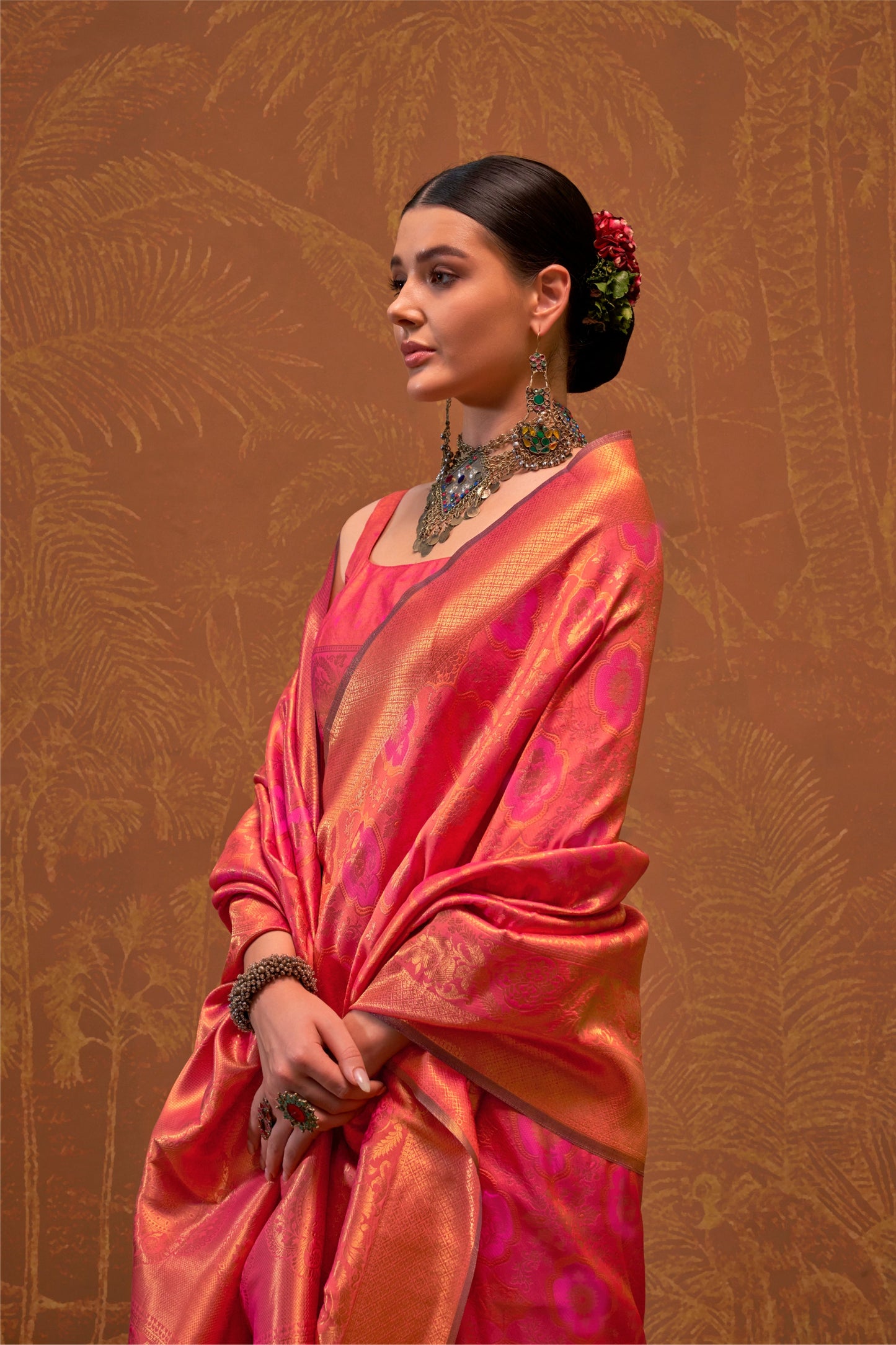 Saree Outfit for Special Occasions USA Beautiful Women's Pink Color Indian Traditional Wedding Wear Saree