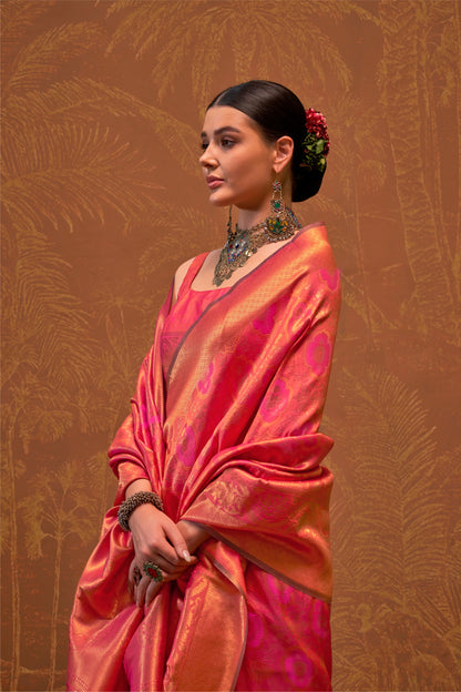 Saree Outfit for Special Occasions USA Beautiful Women's Pink Color Indian Traditional Wedding Wear Saree