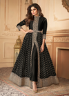 Pakistani Indian Women's Anarkali Gown in black color
