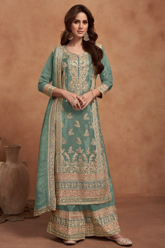 Indian Traditional Georgette Fabric Festival Wear Women sharara