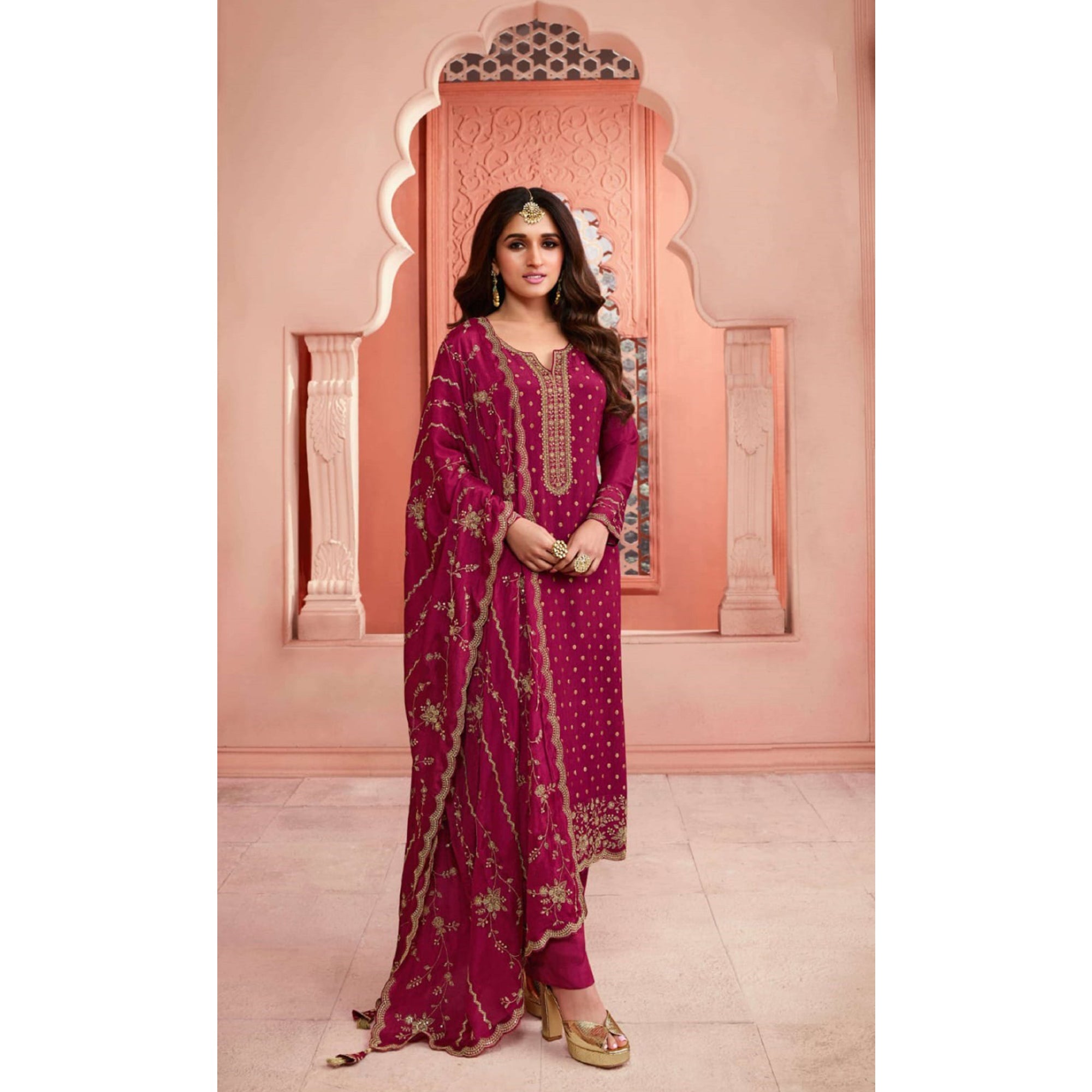 South Asian Women's Wear Salwar Kameez Plazzo Pant Suits Readymade Stylish Dress
