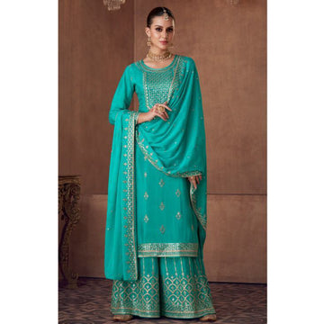 Pakistani Georgette Fabric Wear Latest Salwar Kameez Plazzo Suits