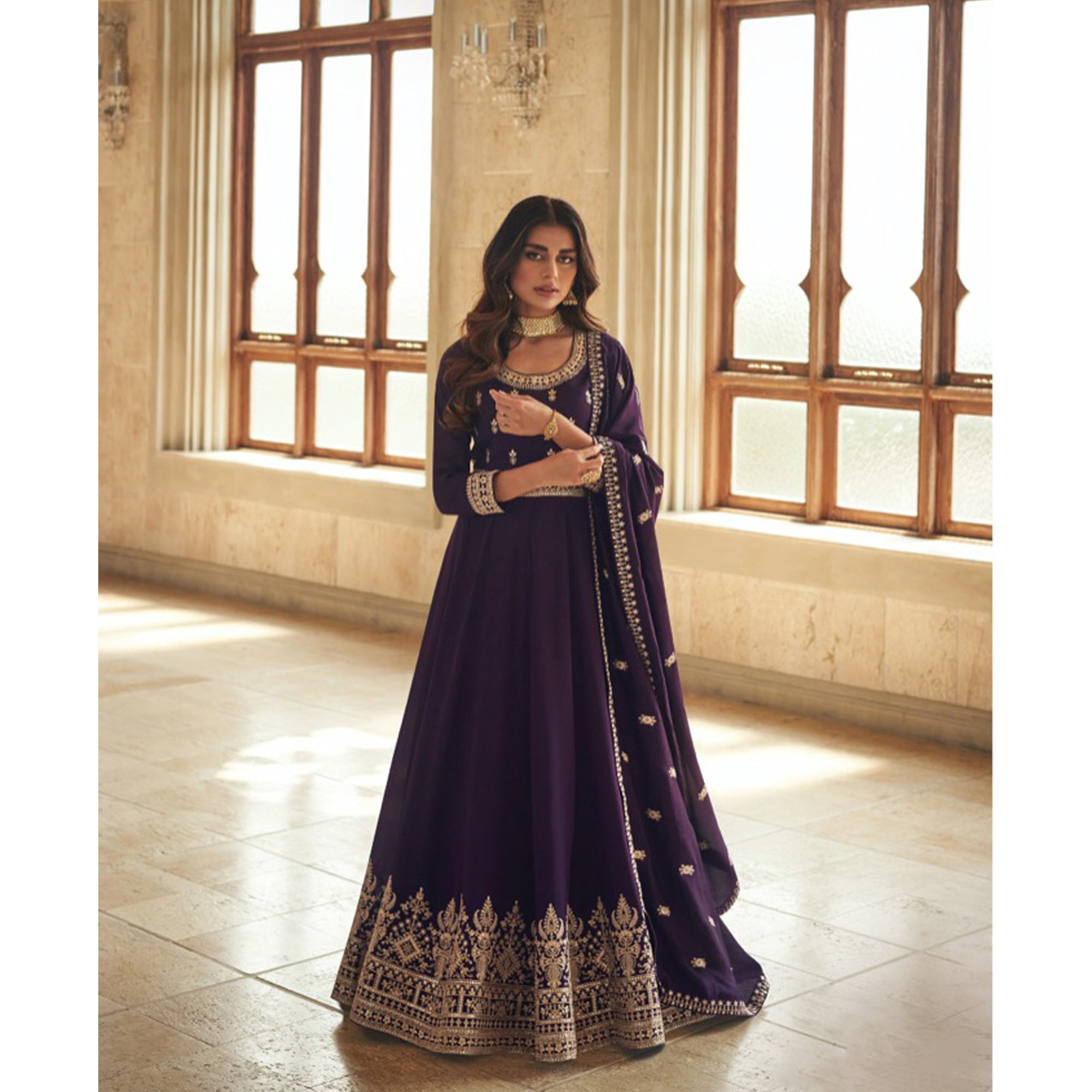 Indian Designer Event Wedding Wear Readymade Anarkali Gown Suits