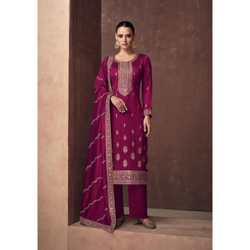 Beautiful Designer Premium Silk Heavy Embroidery Work Salwar Kameez Suits
