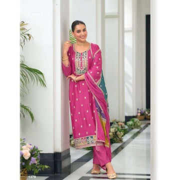 Indian Festival Ready To Wear Heavy Silk & Embroidery Work Salwar Kameez Pant Suit