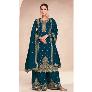 Eid Special Wear Salwar Kameez Palazzo Suits Heavy Embroidery Worked