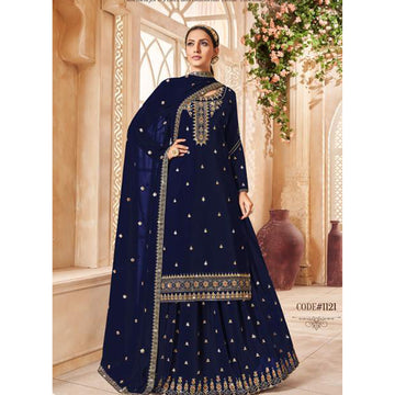 Indian Wedding Wear Georgette With Embroidery Work Salwar Kameez Lehenga Suit