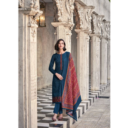 Trendy Designer Digital Print & Heavy Embroidery Work Pure Cotton Fabric Salwar Kameez Pant Suit