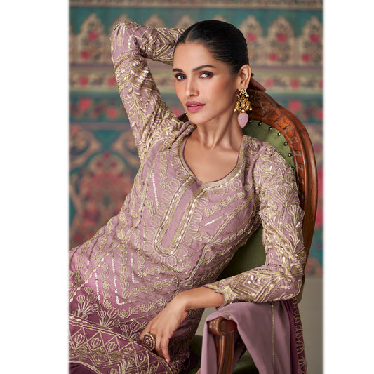 Exclusive Designer Georgette Fabric Wedding Outfit Shalwar Kameez Plazzo Suit