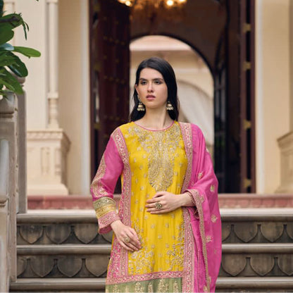 Indian Designer Beautiful Wedding Reception Wear Salwar Kameez Palazzo Suits