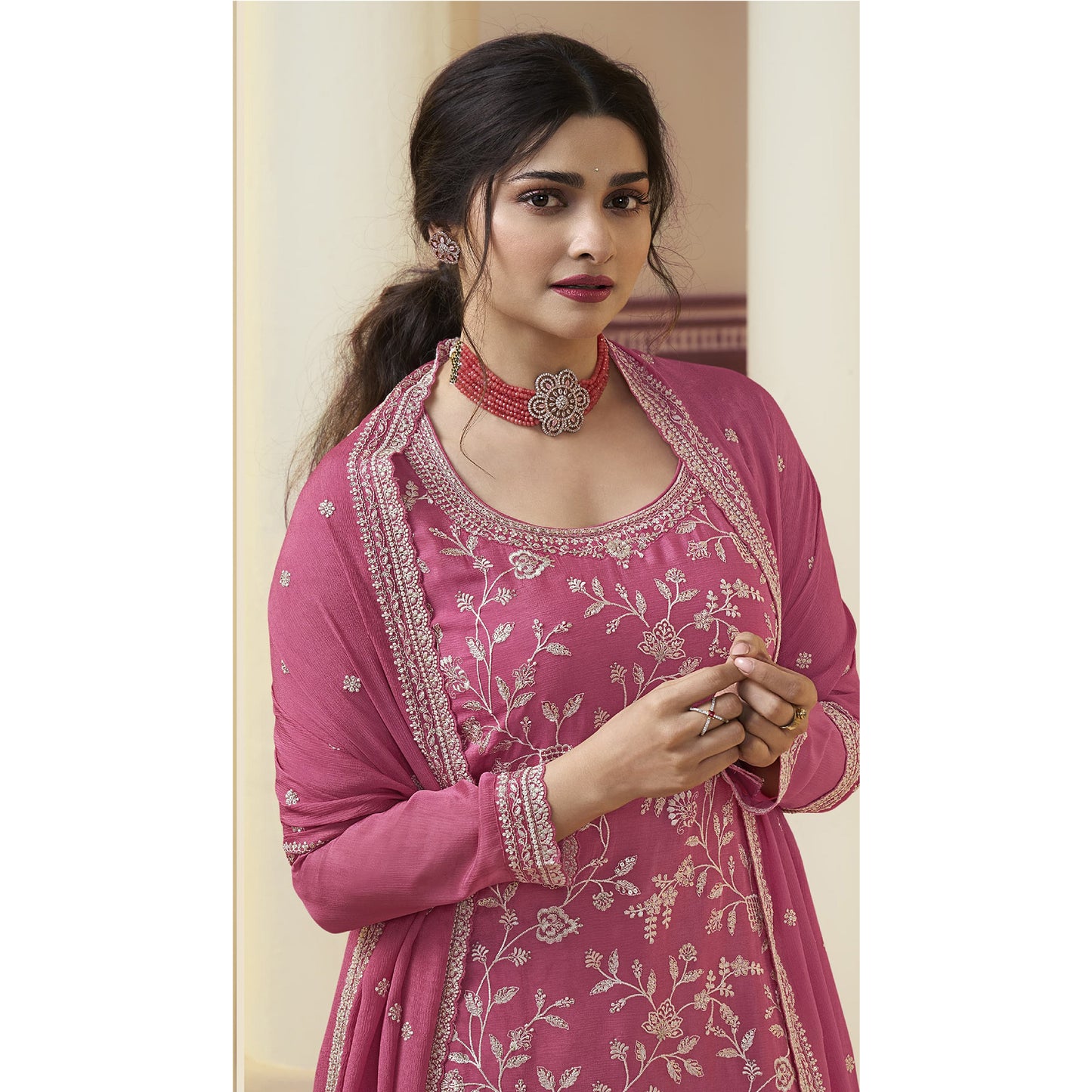 Eid Ramdan Special Heavy Embroidery Work Salwar kameez Plazzo Suit