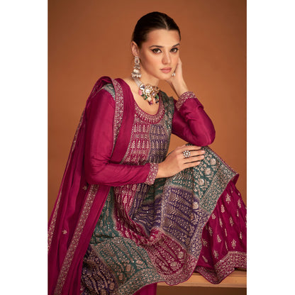 Indian Designer Readymade Embroidery Work Salwar Kameez Sharara Palazzo Suits