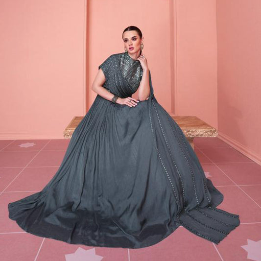 Pakistani Roka Nikah Wear Heavy Embroiery Work Anarkali Gown Suits