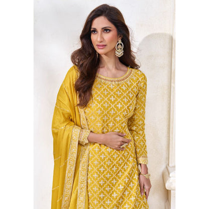 Haldi Function Wear Hevay Embroidery Work Salwar kameez Skirt Suits