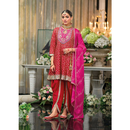 Indian Ethnic Wear Chinon With Emboidery Work Salwar Kameez Patiyala Suits