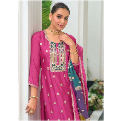 Indian Festival Ready To Wear Heavy Silk & Embroidery Work Salwar Kameez Pant Suit