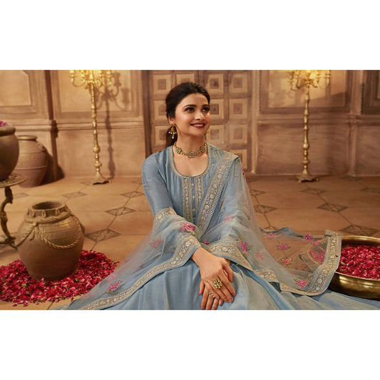 Heavy Embroidery Worked Indian Pakistani Wedding Wear Stitched Anarkali Gown Suit