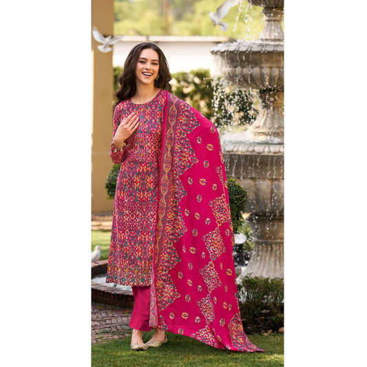 Digital Printed And Mirror Worked Event Party Wear Shalwar Kameez  Pant Suit's