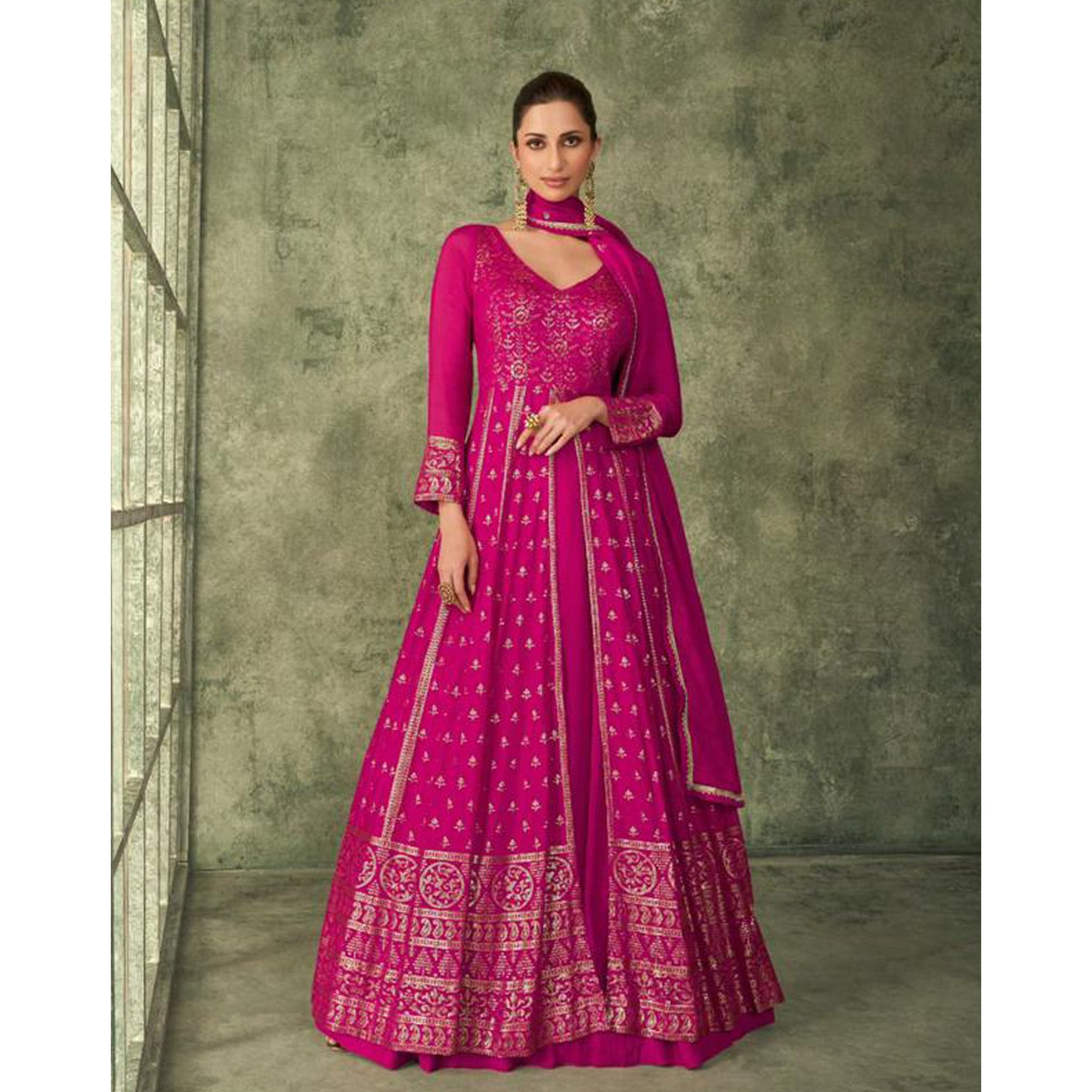 Heavy Embroidery Work Valentine Day Special Wear Salwar kameez Lehenga Suits