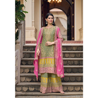 Indian Designer Beautiful Wedding Reception Wear Salwar Kameez Palazzo Suits