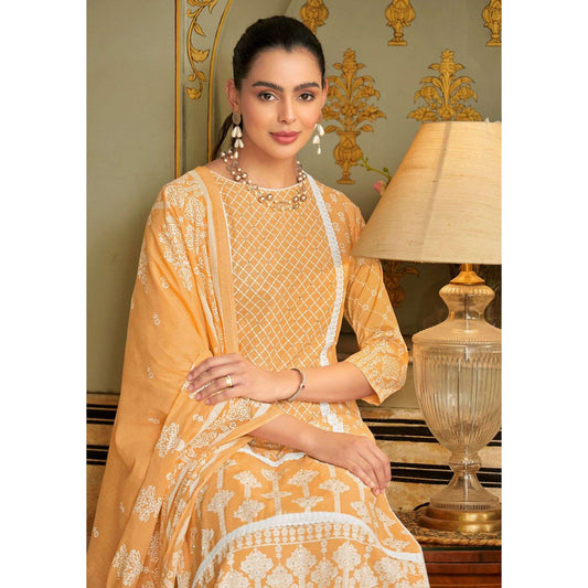 Pakistani Roka Wear Salwar kameez Palazzo Pant Suit's With Pure Mal Mal Cotton Print Dupatta