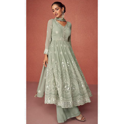 Roka Nikah Wear Women's Anarkali Style Salwar Kameez Plazzo Suits