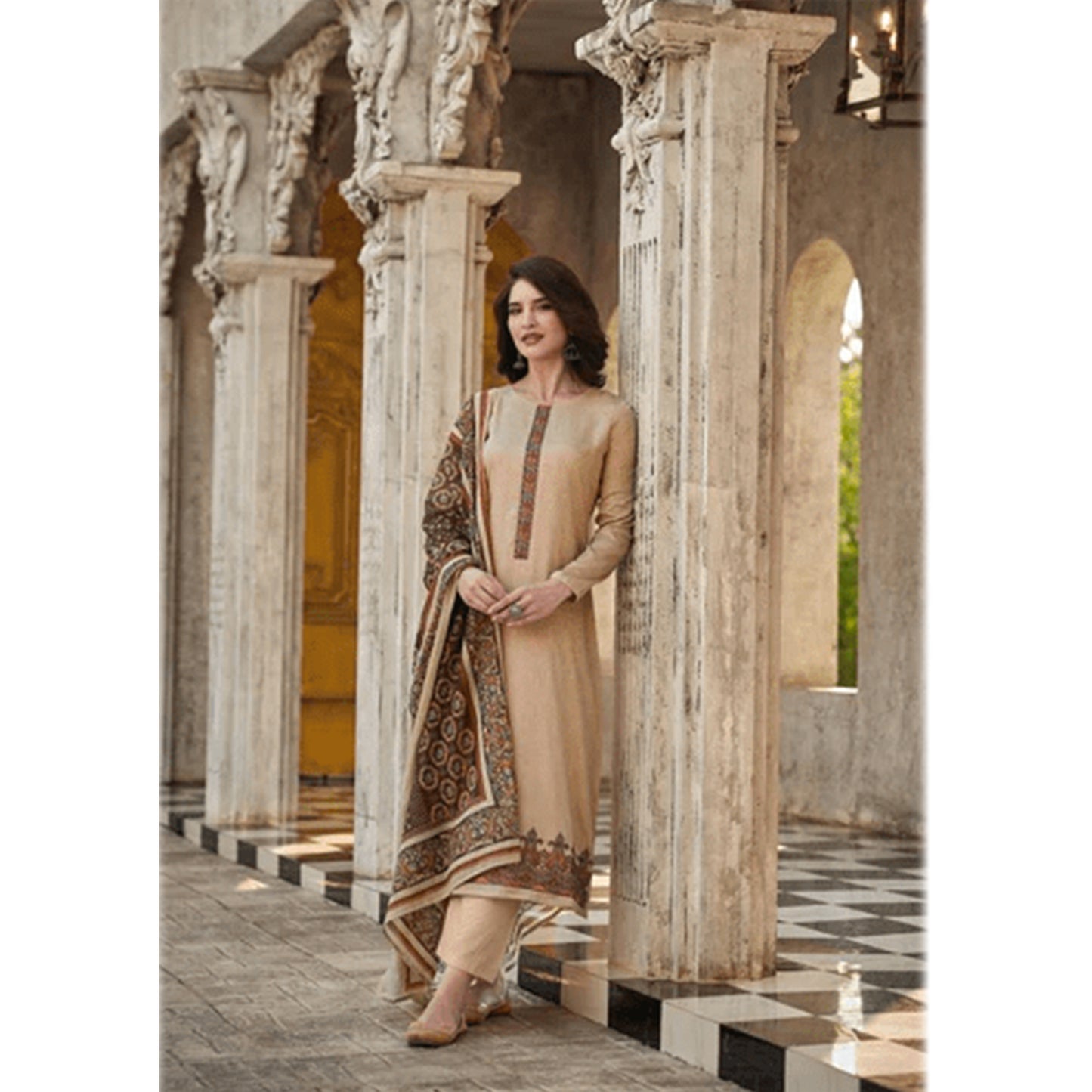 Trendy Designer Digital Print & Heavy Embroidery Work Pure Cotton Fabric Salwar Kameez Pant Suit