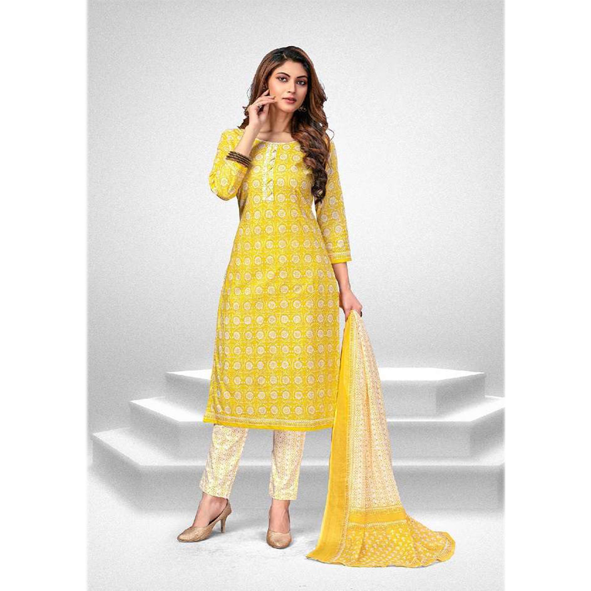 Exclusive Design Cotton & Digital Printed Salwar Kameez Pant Suit With Dupatta