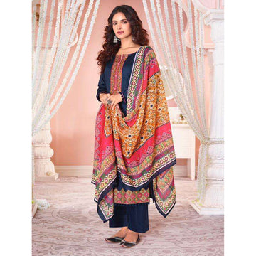 Women's Casual Wear Stylish Thread Embroidered Salwar Kameez Pant Suits
