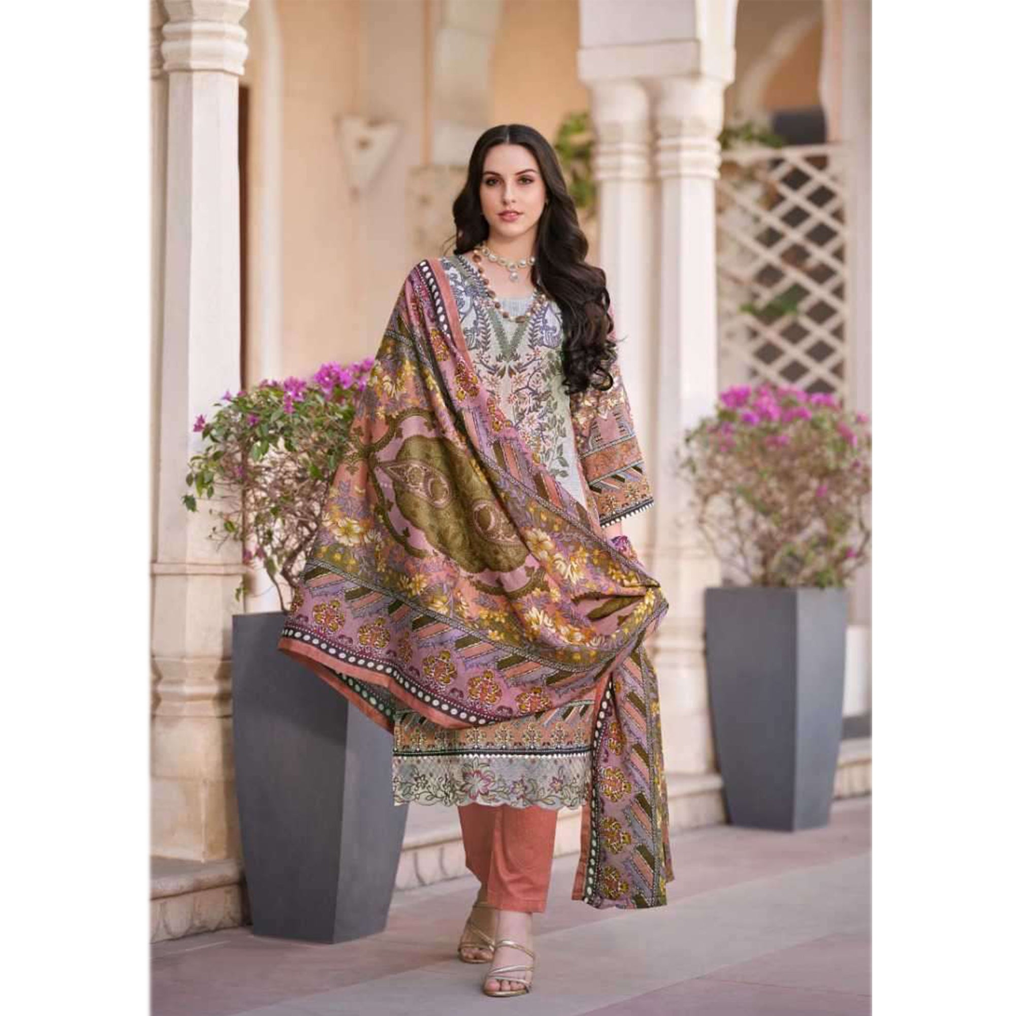 Pure Cotton Fabric Salwar Kameez Plazzo - Pant Suit's Indian Designer Dress