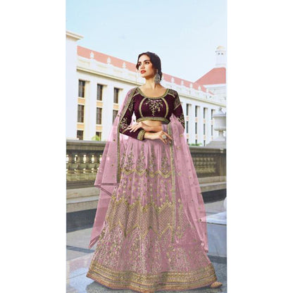 Heavy Embroidery Work & Diamond Work Lehenga Choli Suits With Net Dupatta