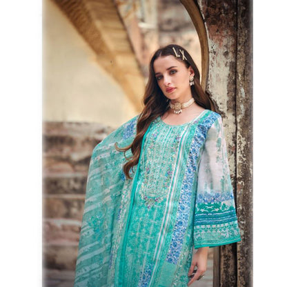 Pakistani Stylish Designer Cotton Fabric Embroidery Work Salwar Kameez Pant suit