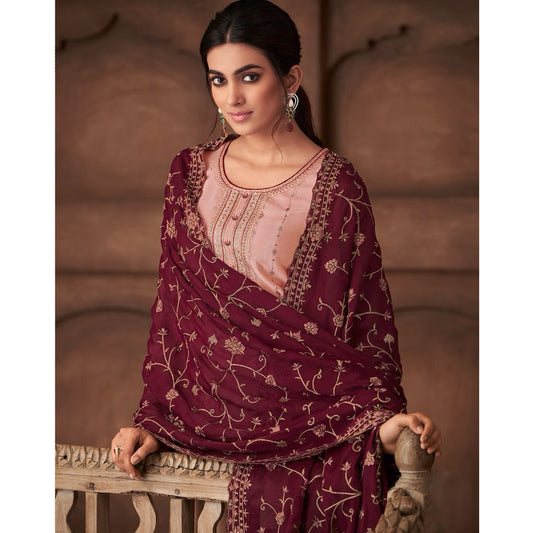 Eid Party Wear Heavy Embroidery Work Salwar Kameez Pant Suit With Dupatta