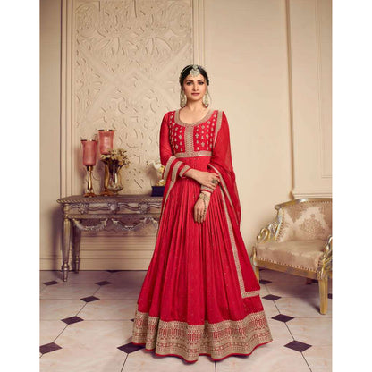 Indian Designer Heavy Embroidery Work & Sequence Anarkali Gown Suit