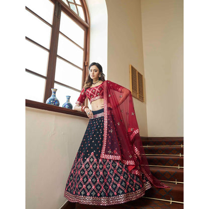 Indian Designer Ready To Wear Lehenga Choli Heavy Embroidery Sequence Work Wedding Wear Skirt