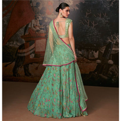 Event Wedding Wear Designer Organza Silk & Heavy Embroidery Work Lehenga Choli Suit