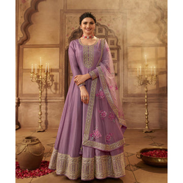 Special Valentine Day Wear Anarkali Gown Suits Heavy Embroidery Worked