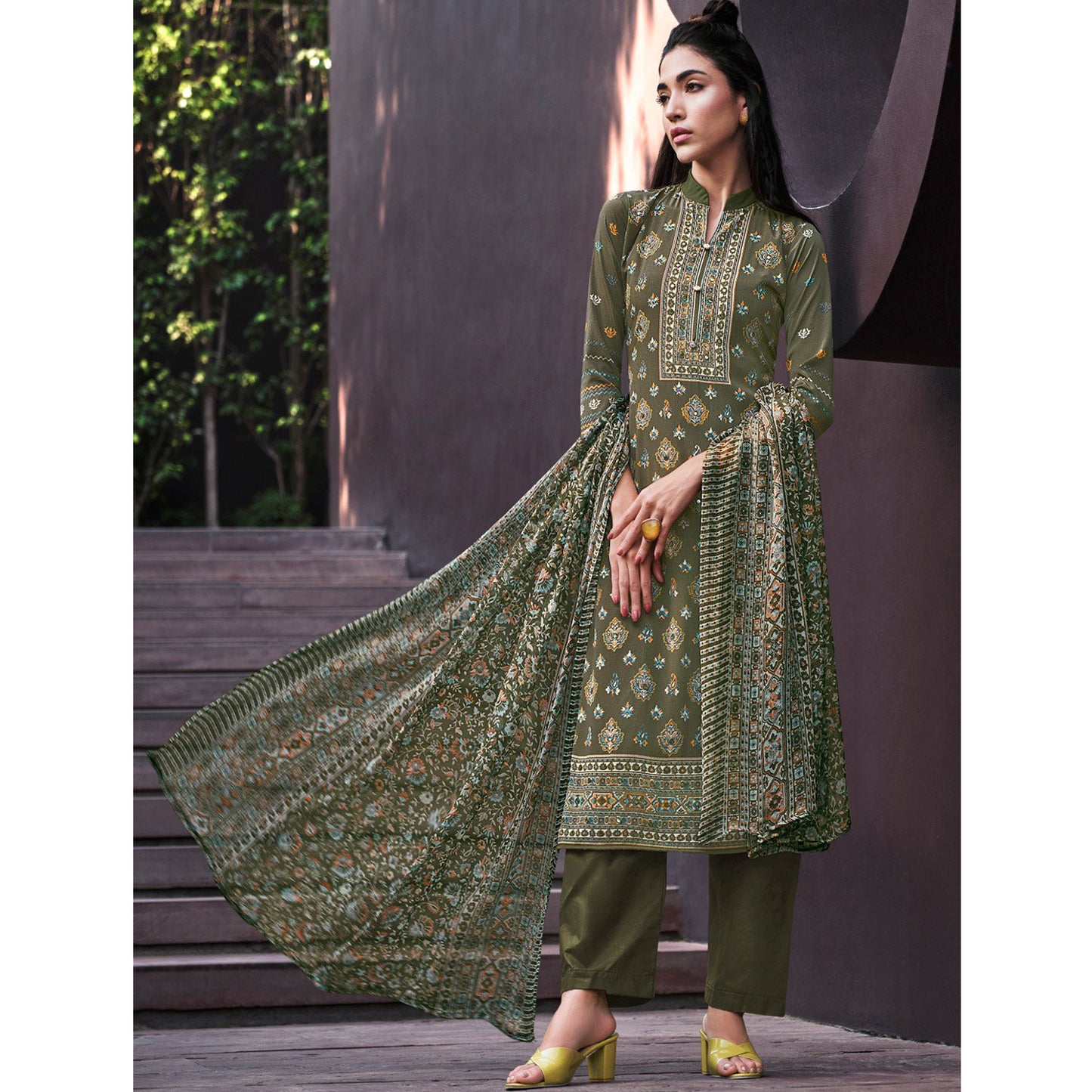 Eid Ramadan Special Santoon Fabric Digital Style Salwar Kameez Pant Style Suits