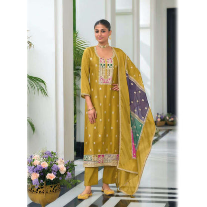 Indian Festival Ready To Wear Heavy Silk & Embroidery Work Salwar Kameez Pant Suit