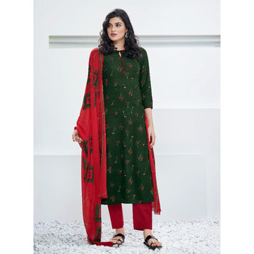 Regular Wear Women's Salwar Kameez Suits Cotton Fabric Trouser Pant Dresses