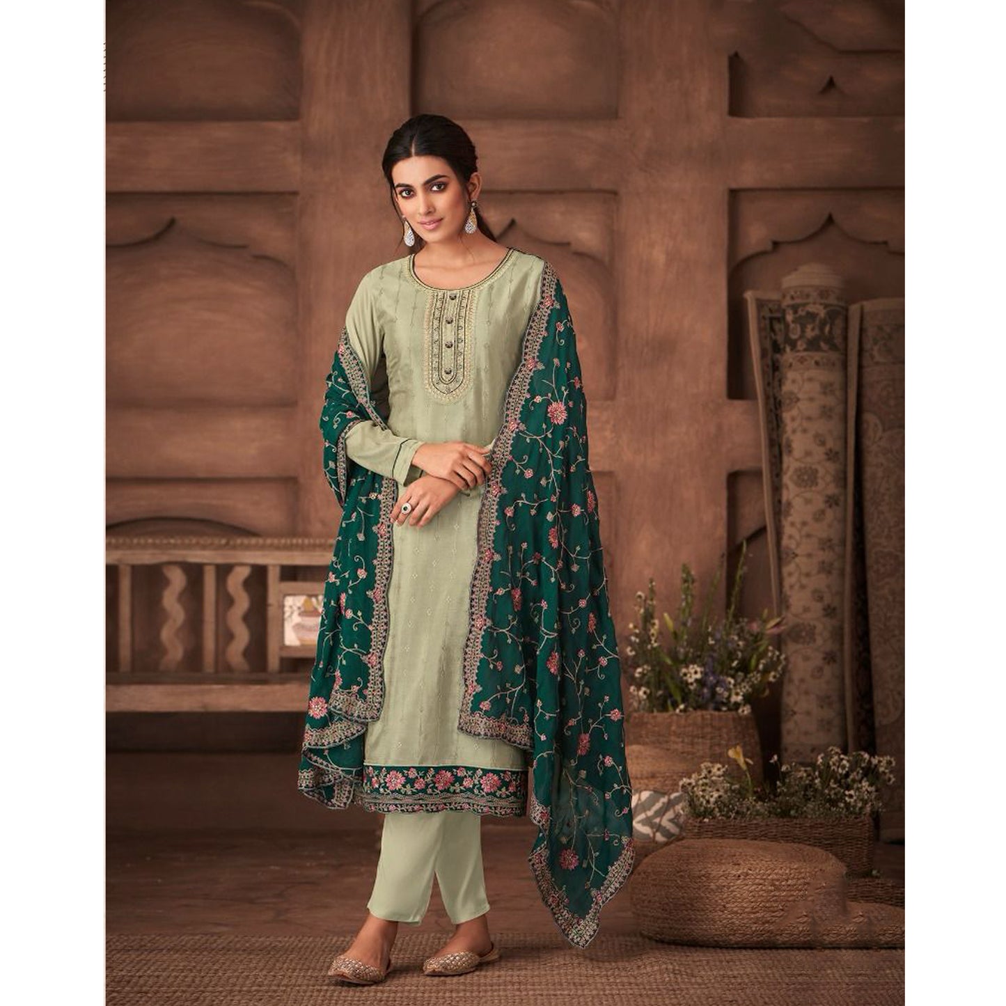 Trendy Eid Ramadan Festival Special Women's Salwar Kameez Suits with Beautiful Worked Dupatta Online In USA