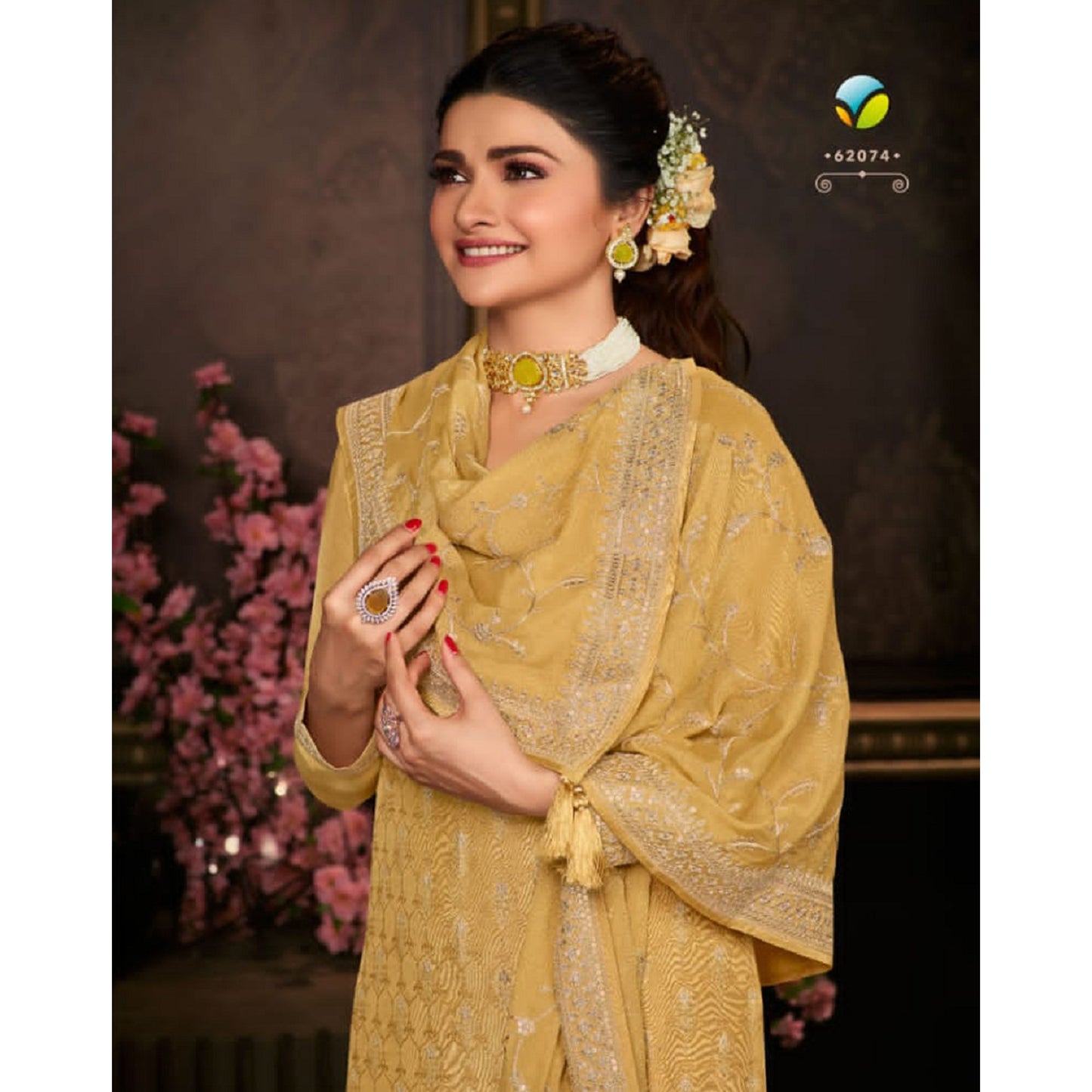 Eid Ramdan Special Jacquard Self Weaved Santoon Silk Salwar Kameez Plazzo Suit