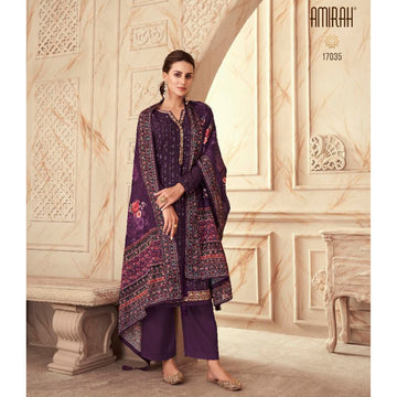 Indian Designer Chinon Silk Digital Print Salwar kameez Plazzo Suit With Santoon Dupatta