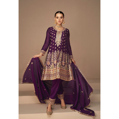 Pakistani Roka Nikah Wear Embroidery Work Ready To Wear Anarkali Pant Suits